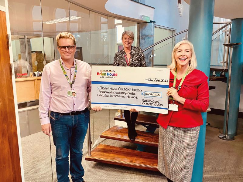Partington's have raised a whopping £14,367 in aid of Brian House