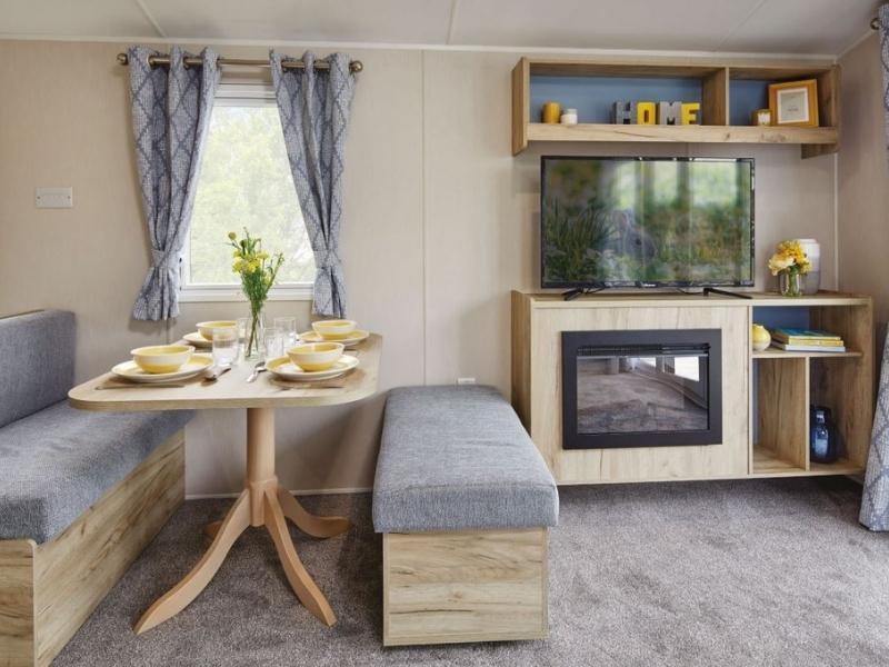 Static Caravan dining and family area