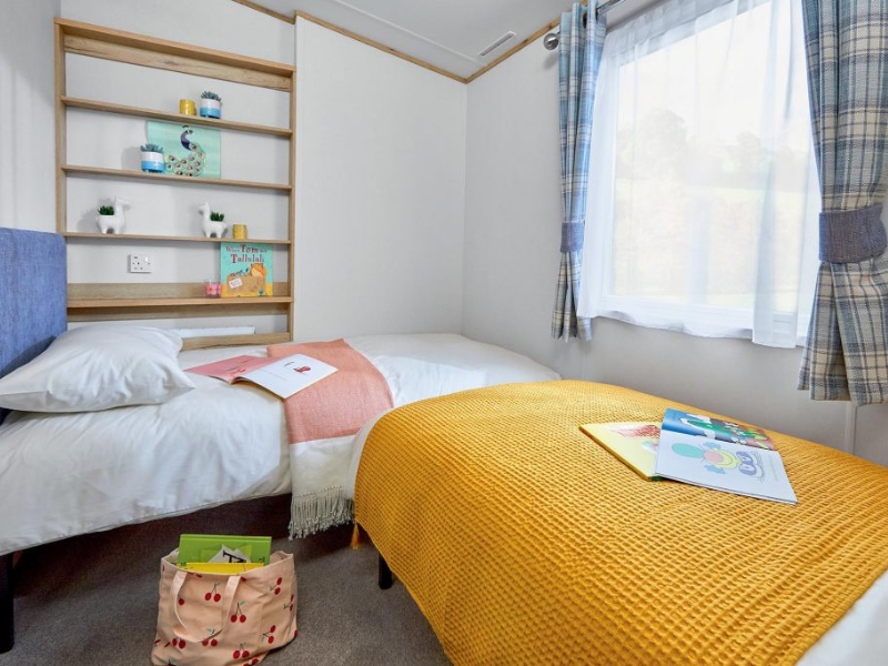 Accessible static caravan twin bedroom