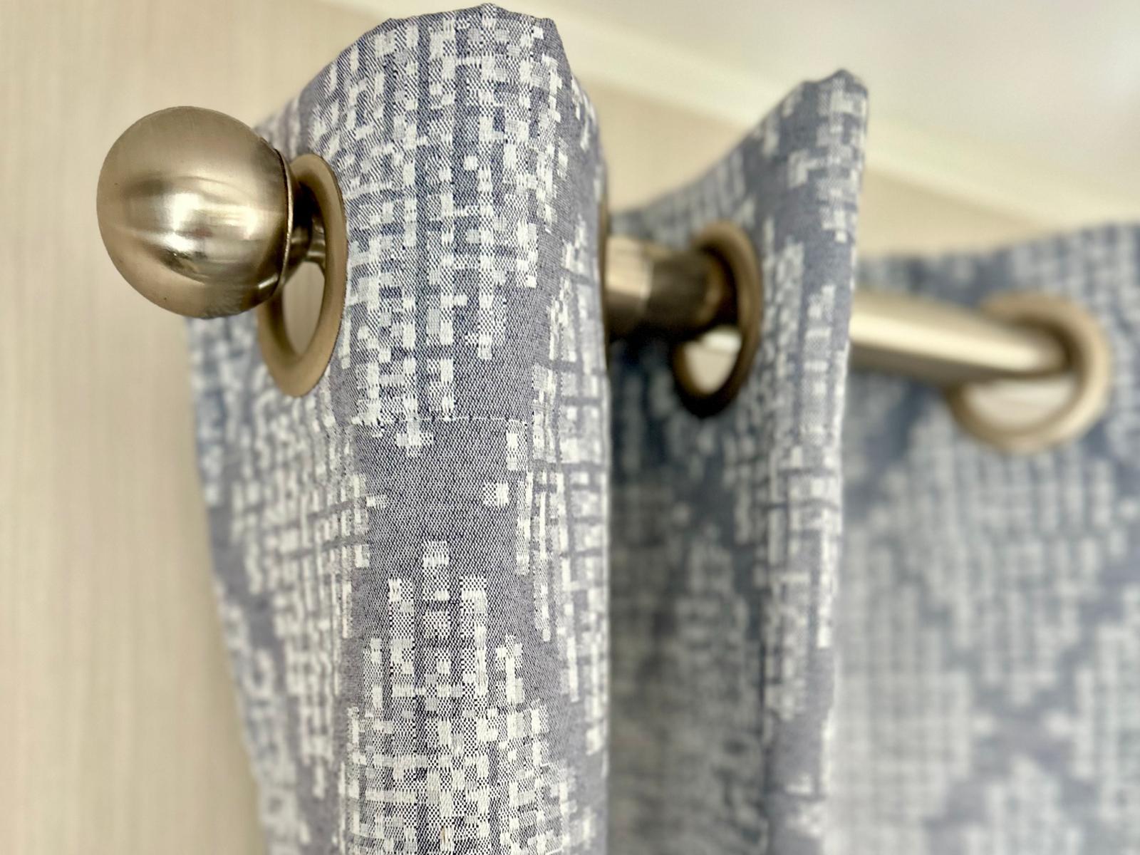 Curtain close up photo in the Willerby Linwood 2022 caravan at Windy Harbour Holiday Park