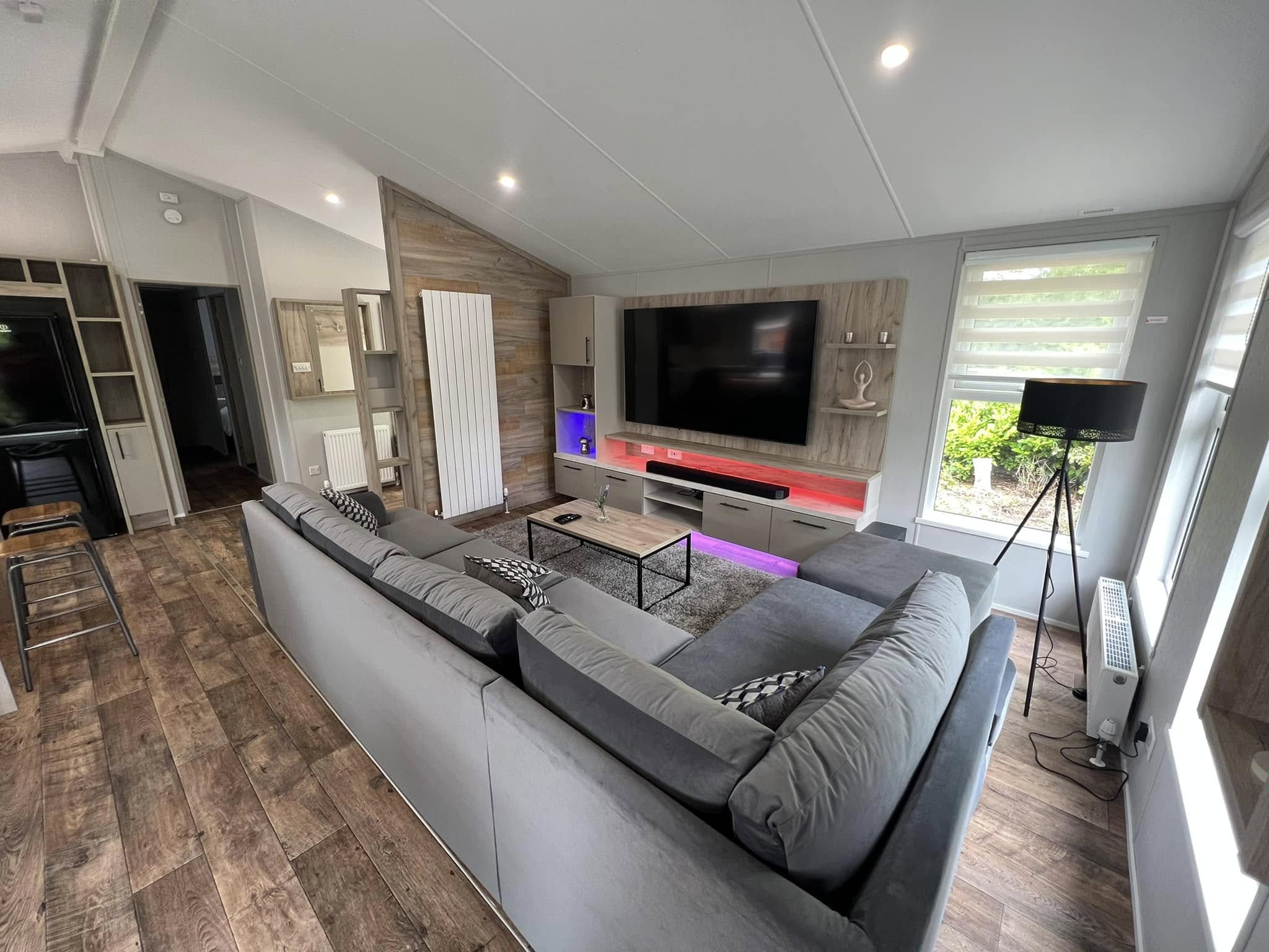 Lounge area in Mapleton Lodge 2022
