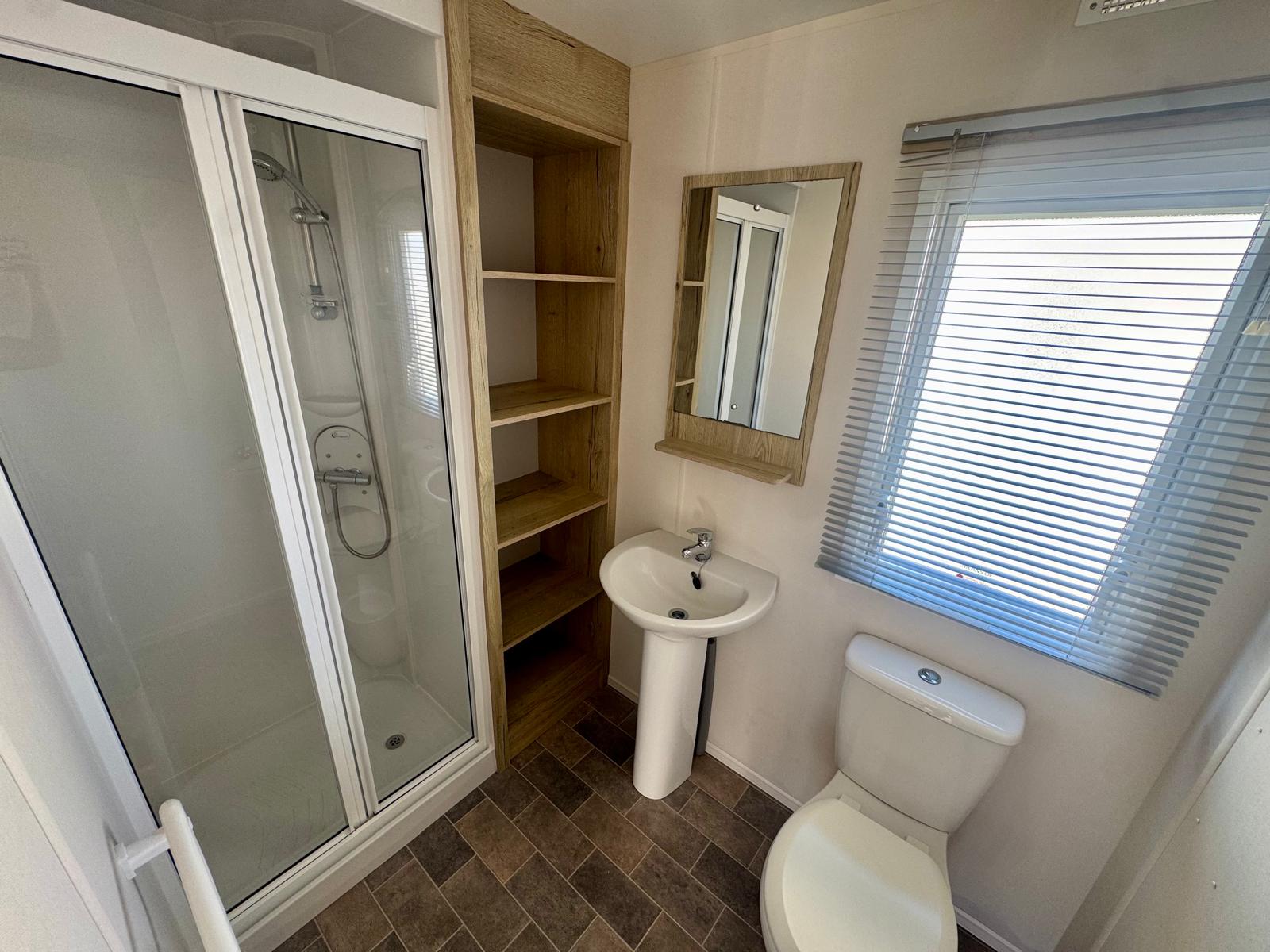 Bathroom in ABI Horizon 2019 caravan at Windy Harbour Holiday Park
