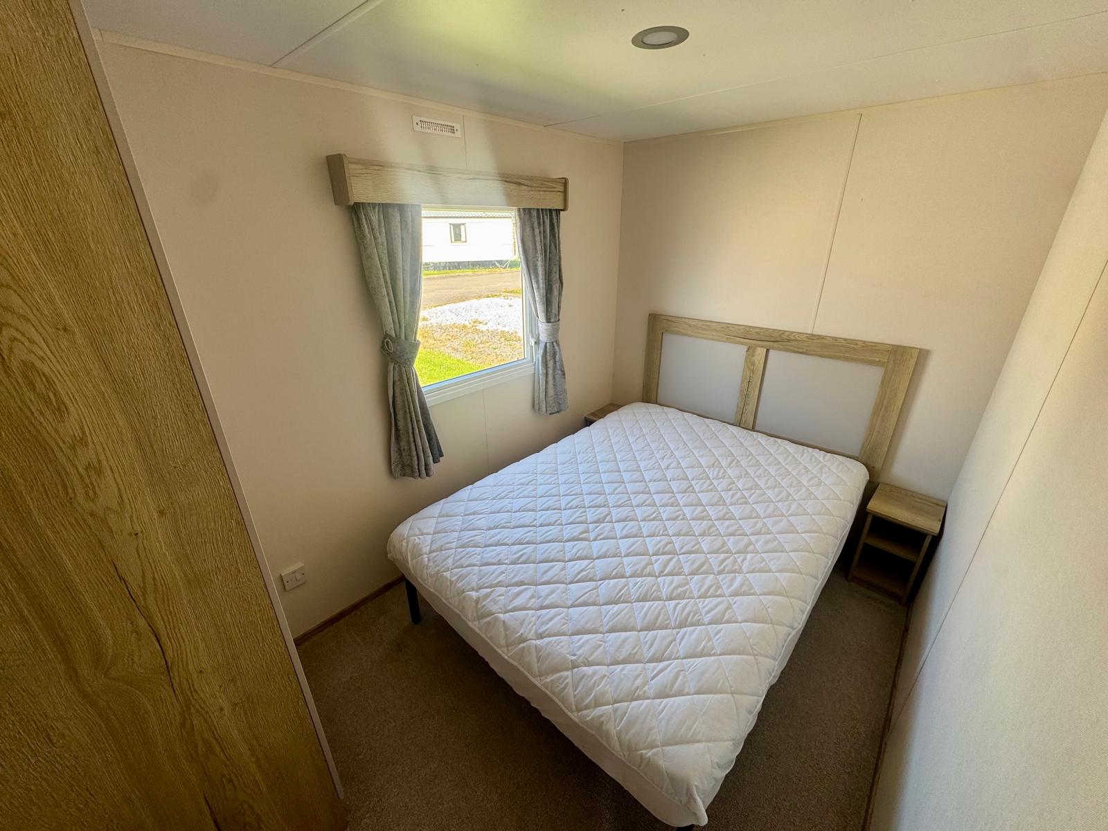 Master bedroom in the ABI Horizon 2019 caravan at Windy Harbour Holiday Park