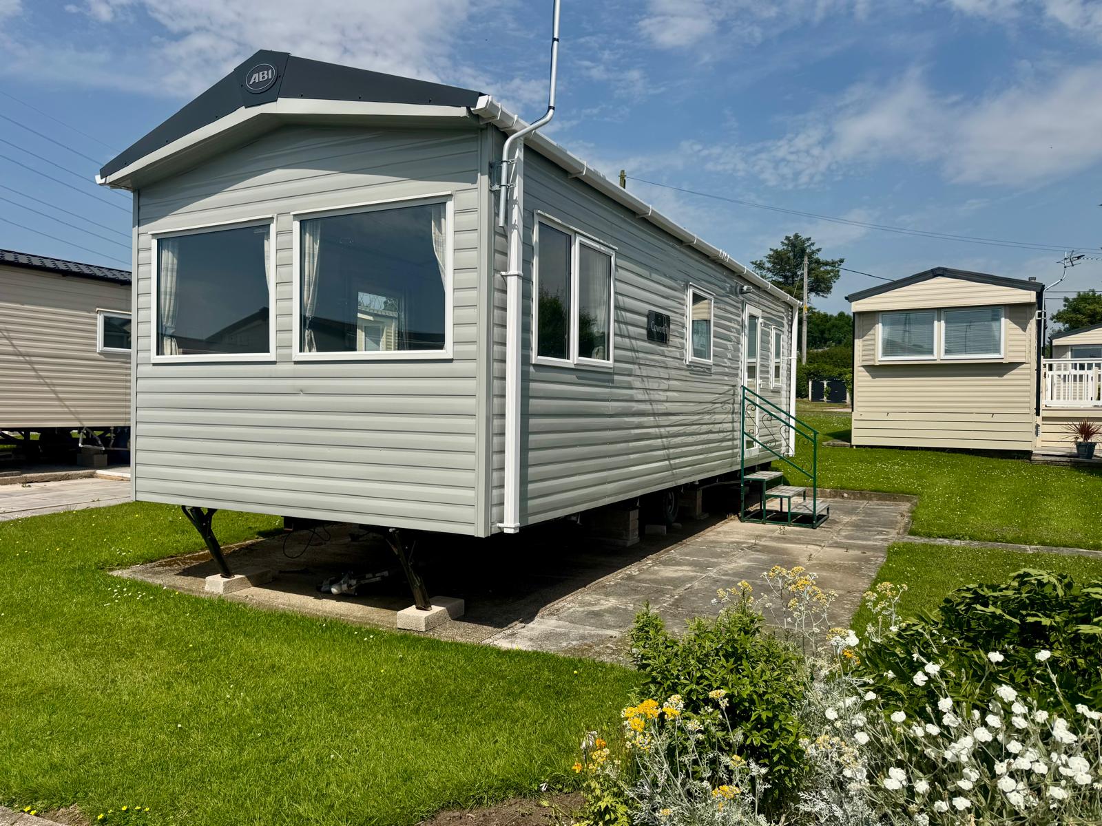 External shot of the ABI Coworth 2024 caravan at Wardleys Creek Holiday Park