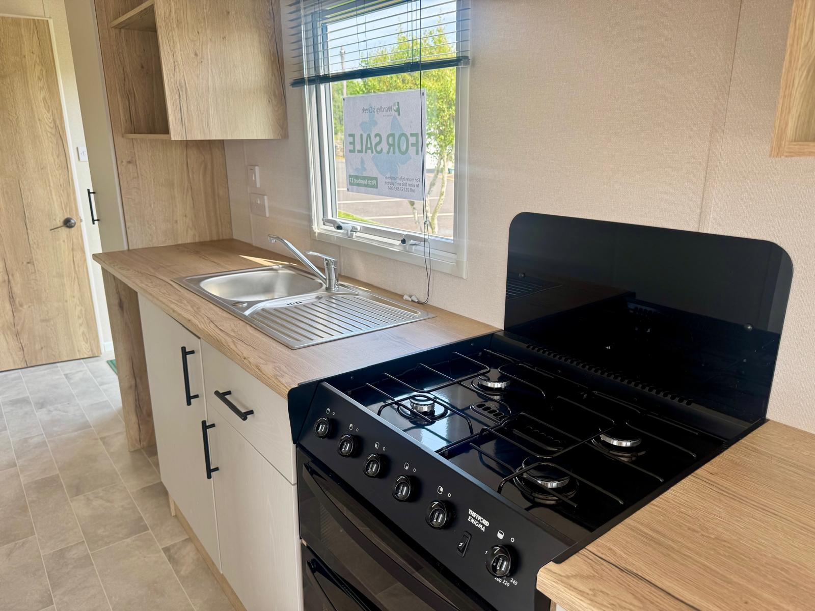 Stove in the ABI Coworth 2024 caravan at Wardleys Creek Holiday Park