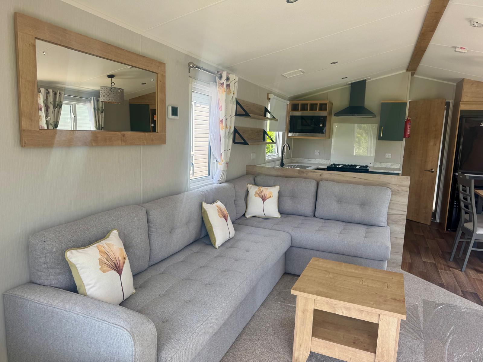 Willerby Sierra 2023 lounge at Windy Harbour Holiday Park