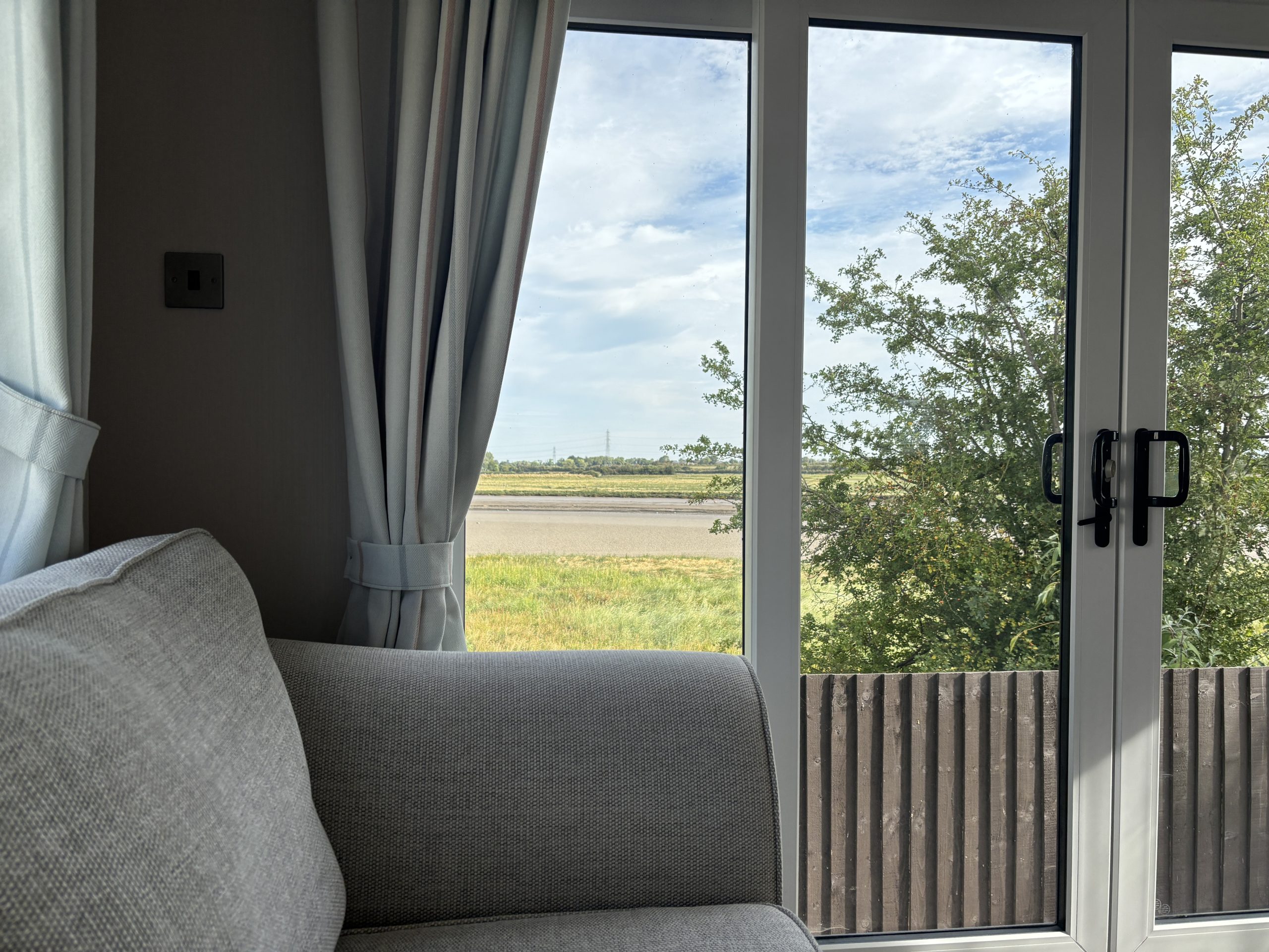 Living area in the Willerby Manor 2023 caravan on Riverside 3 at Windy Harbour Holiday Park