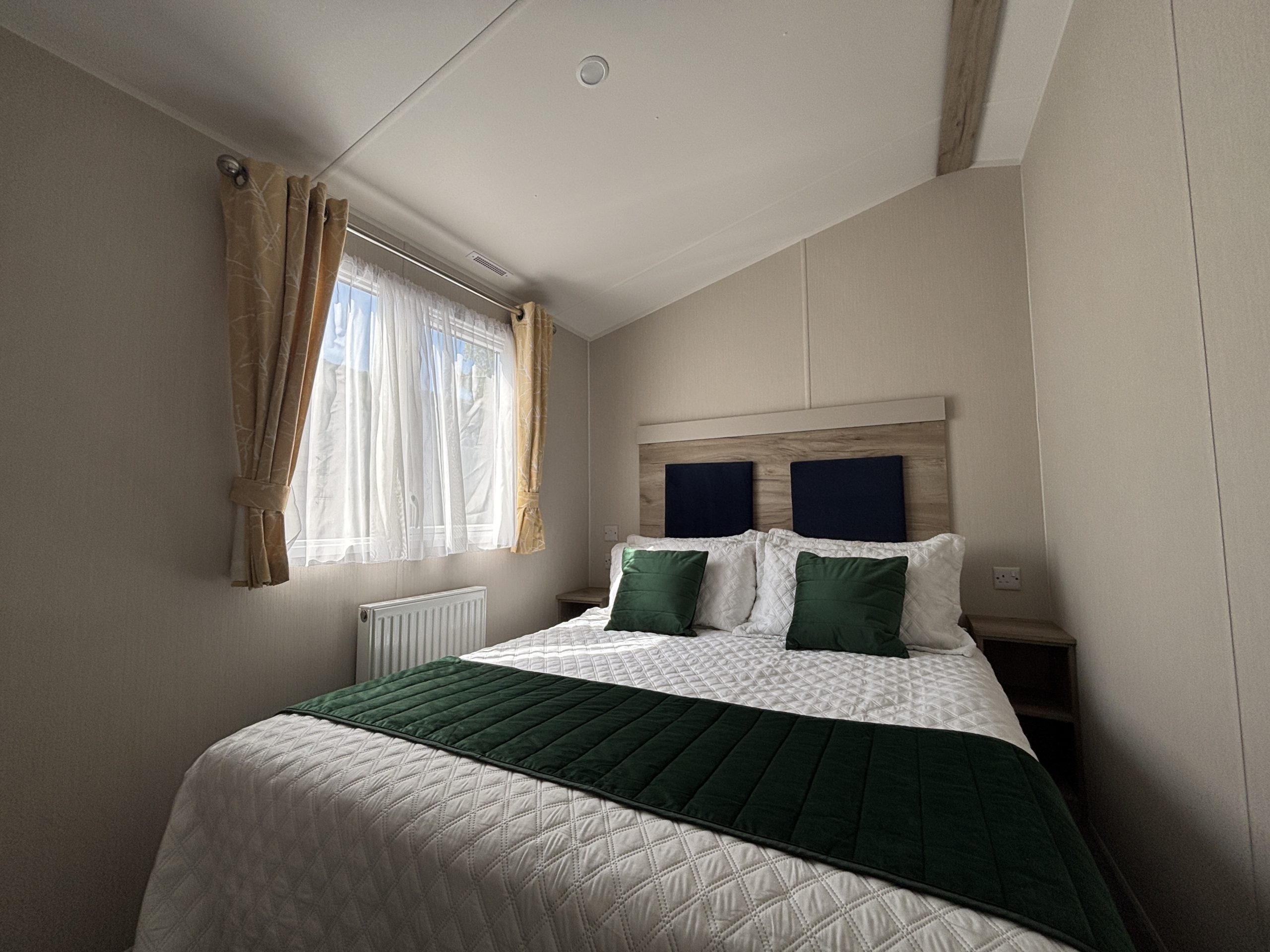 Master bedroom in the Willerby Linwood 2022 caravan at Newton Hall Holiday Park