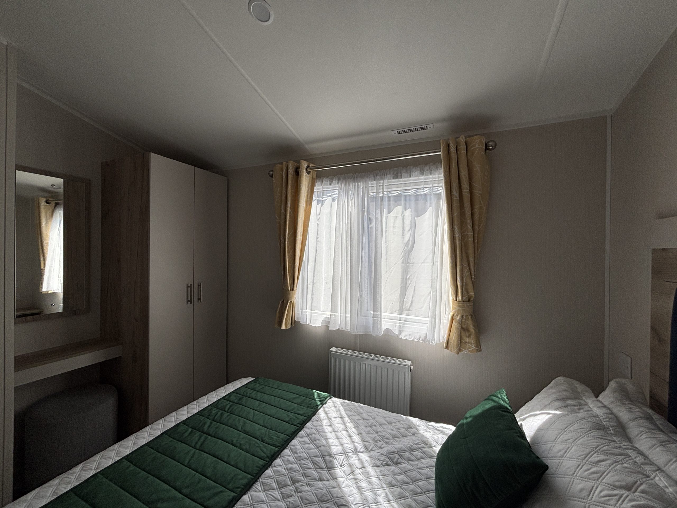 Master bedroom in the Willerby Linwood 2022 caravan at Newton Hall Holiday Park