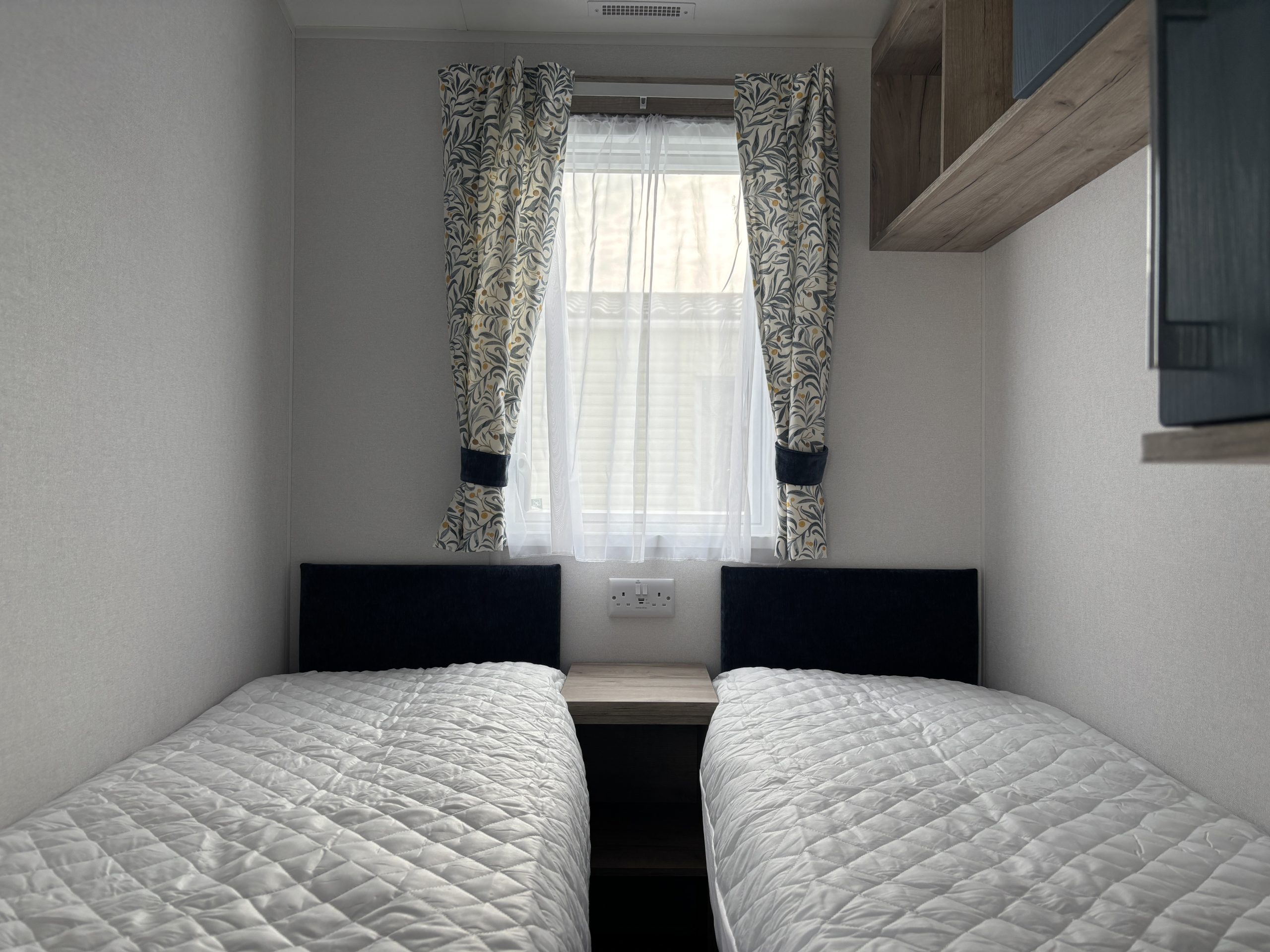 Image of the twin room in the Willerby Ashcroft 2026 at Windy Harbour Holiday Park, Partington's