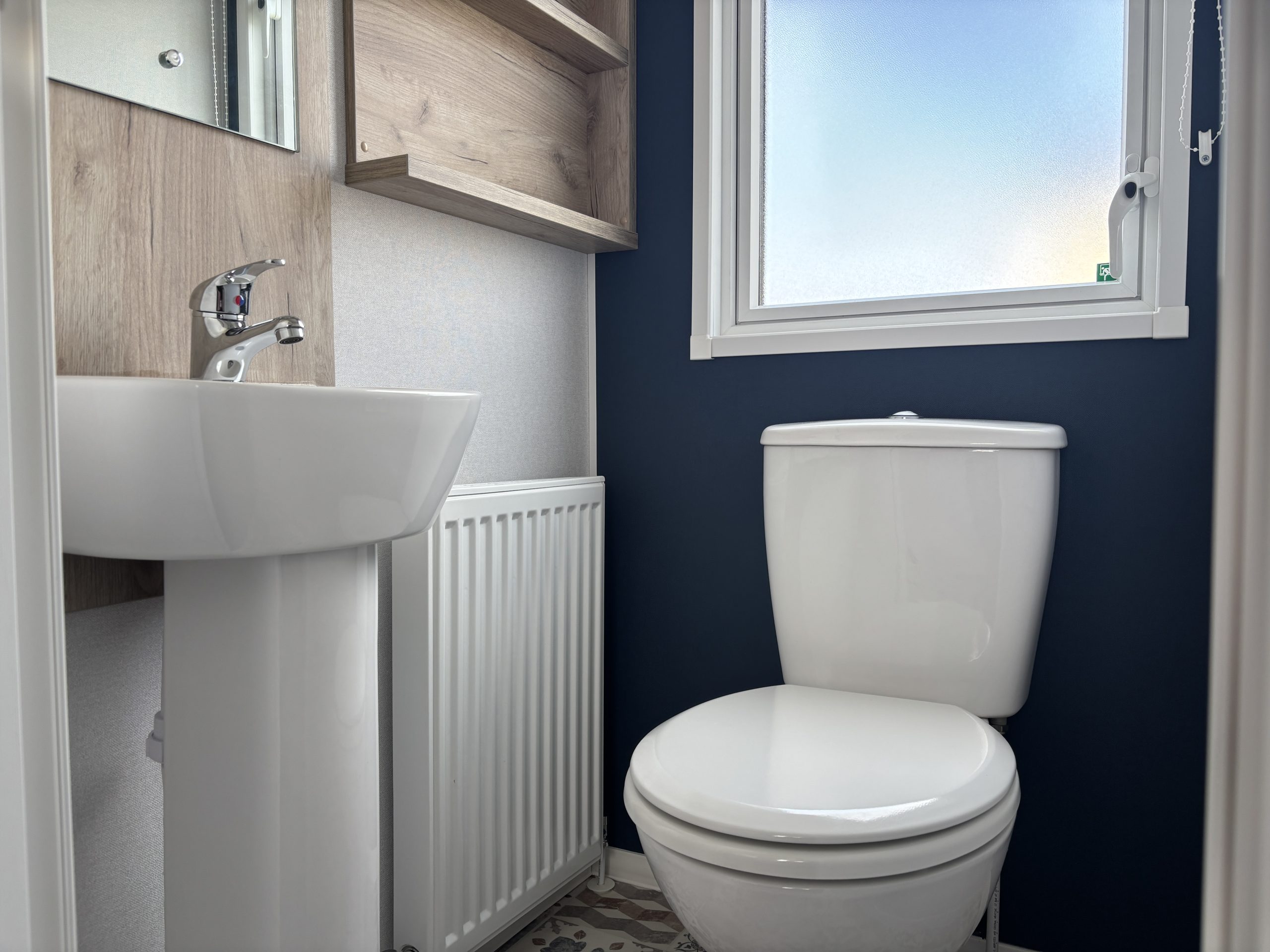 Image of the Master bedroom's ensuite in the Willerby Ashcroft 2026 at Windy Harbour Holiday Park, Partington's