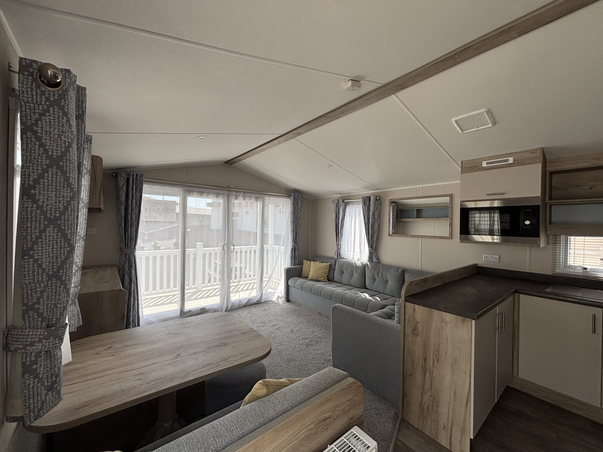 Living area in the Willerby Linwood 2022 caravan at Newton Hall Holiday Park