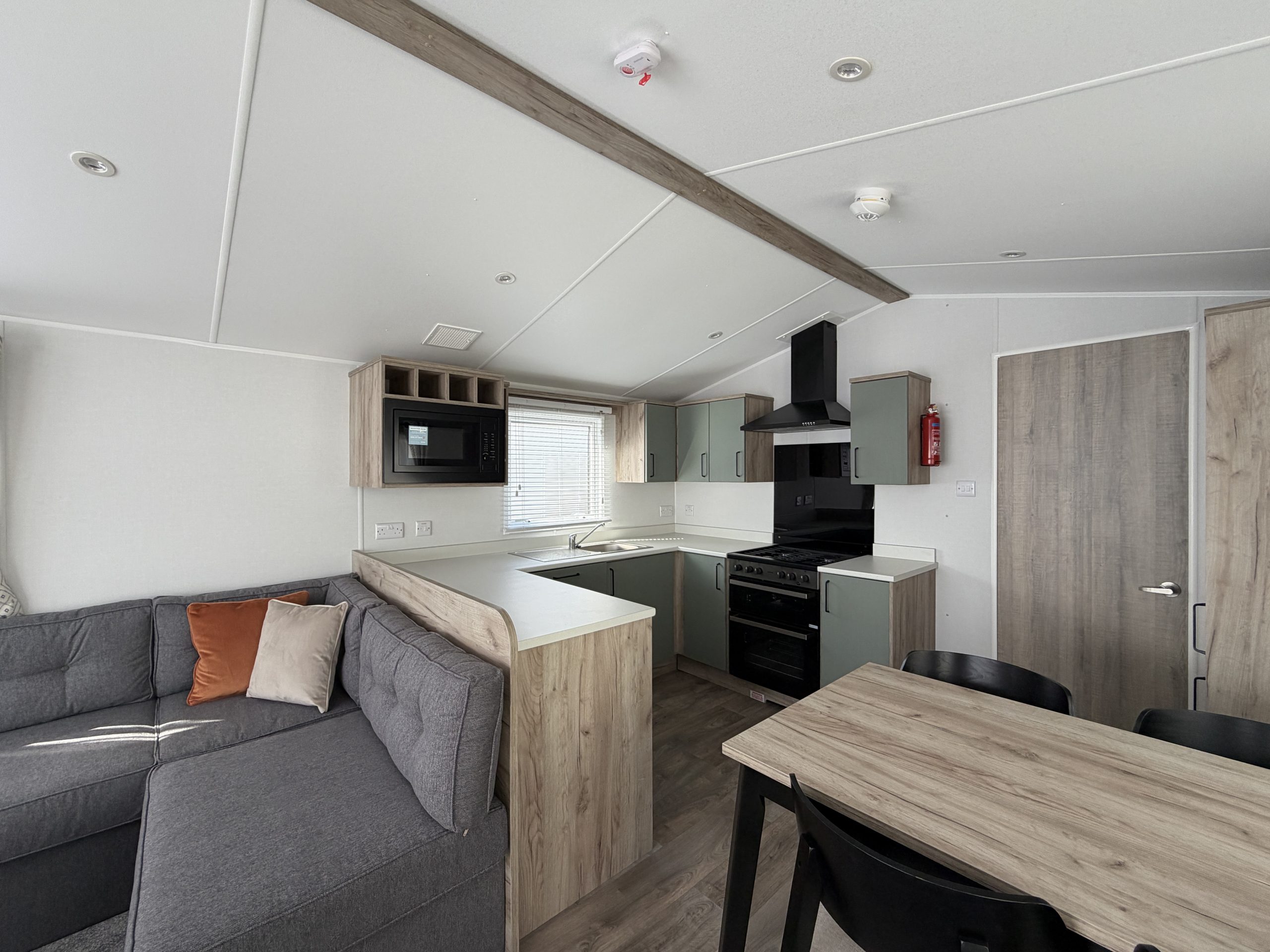 An image from the living area across to the kitchen area in the Willerby Buxton 2026