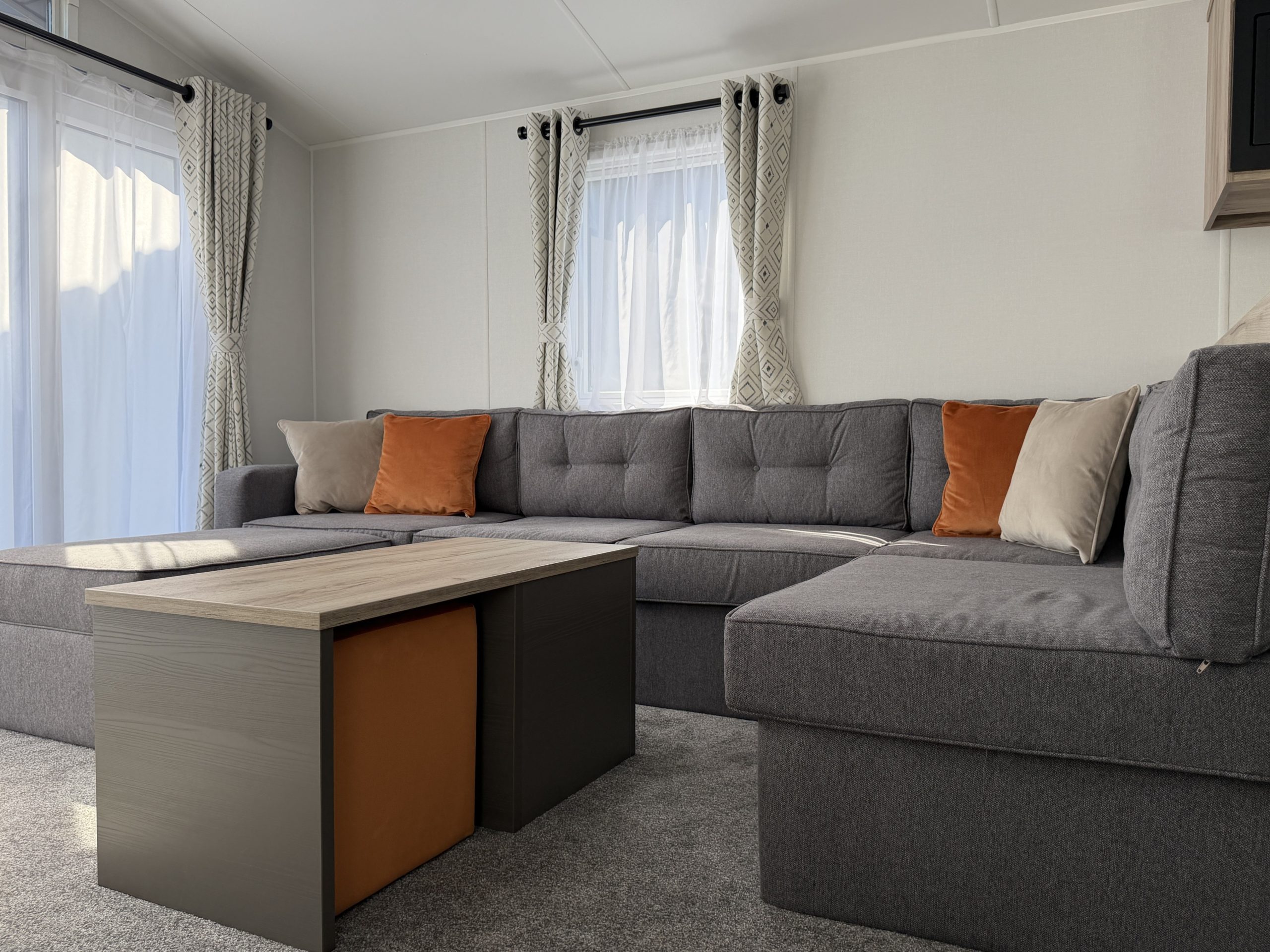 The lounge seating area within the Willerby Buxton 2026