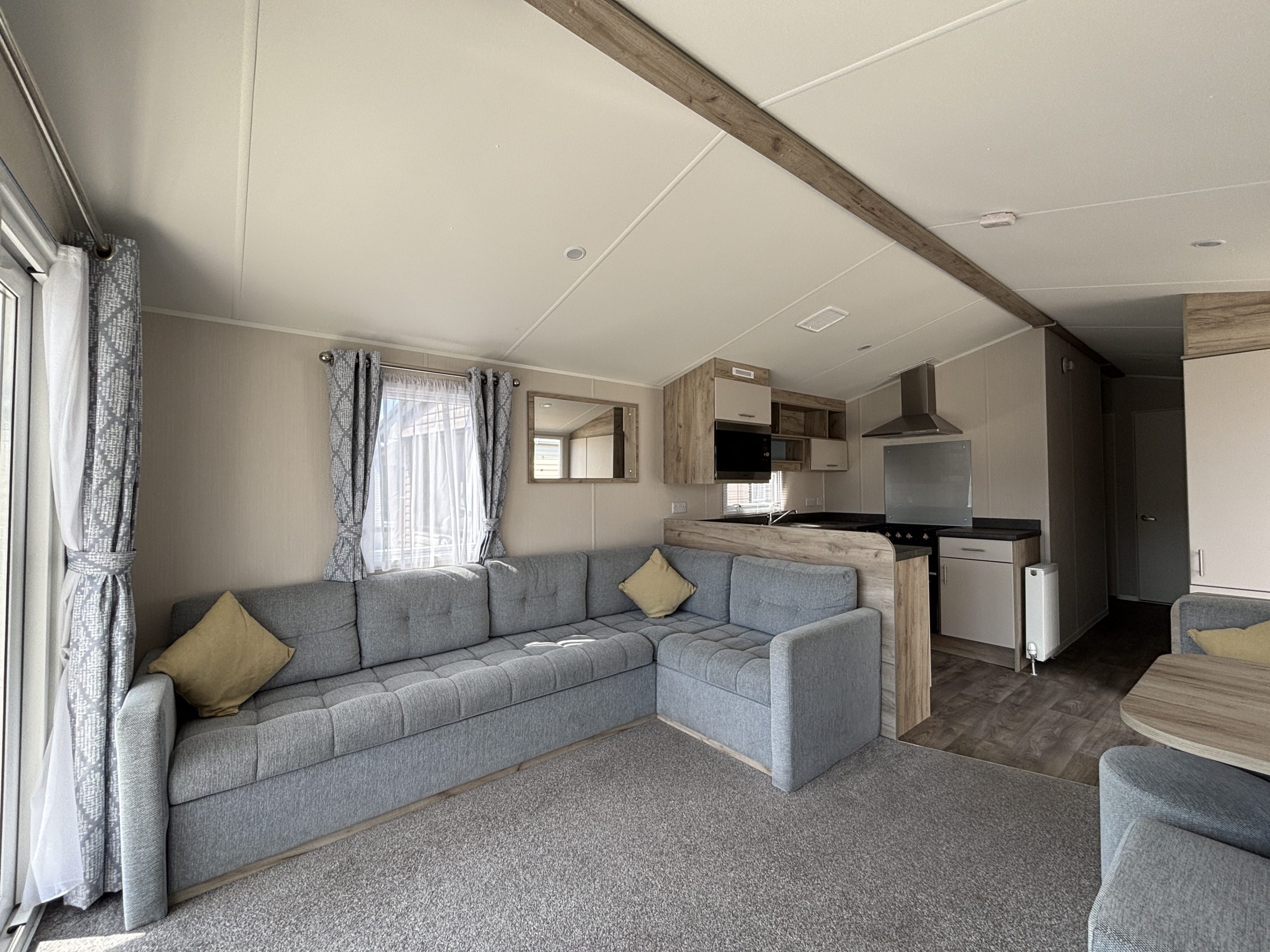 Living area in the Willerby Linwood 2022 caravan at Newton Hall Holiday Park
