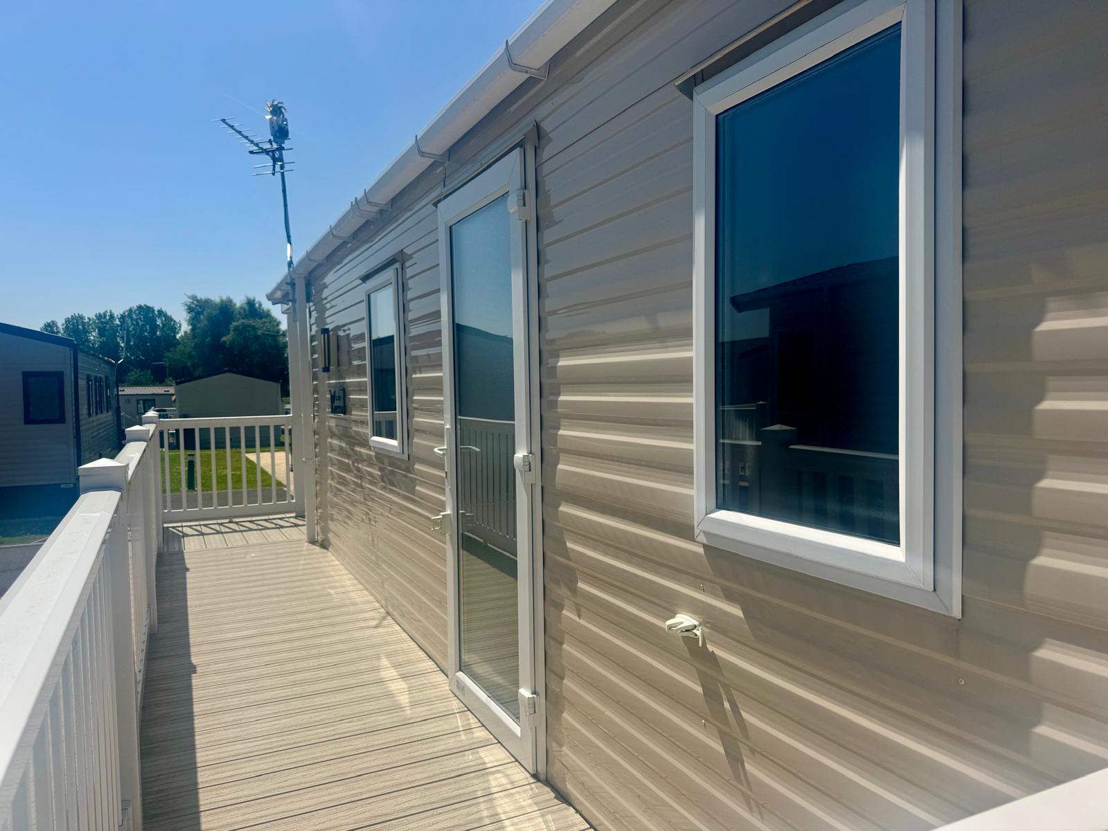 External shot of the Willerby Linwood 2022 caravan at Windy Harbour Holiday Park