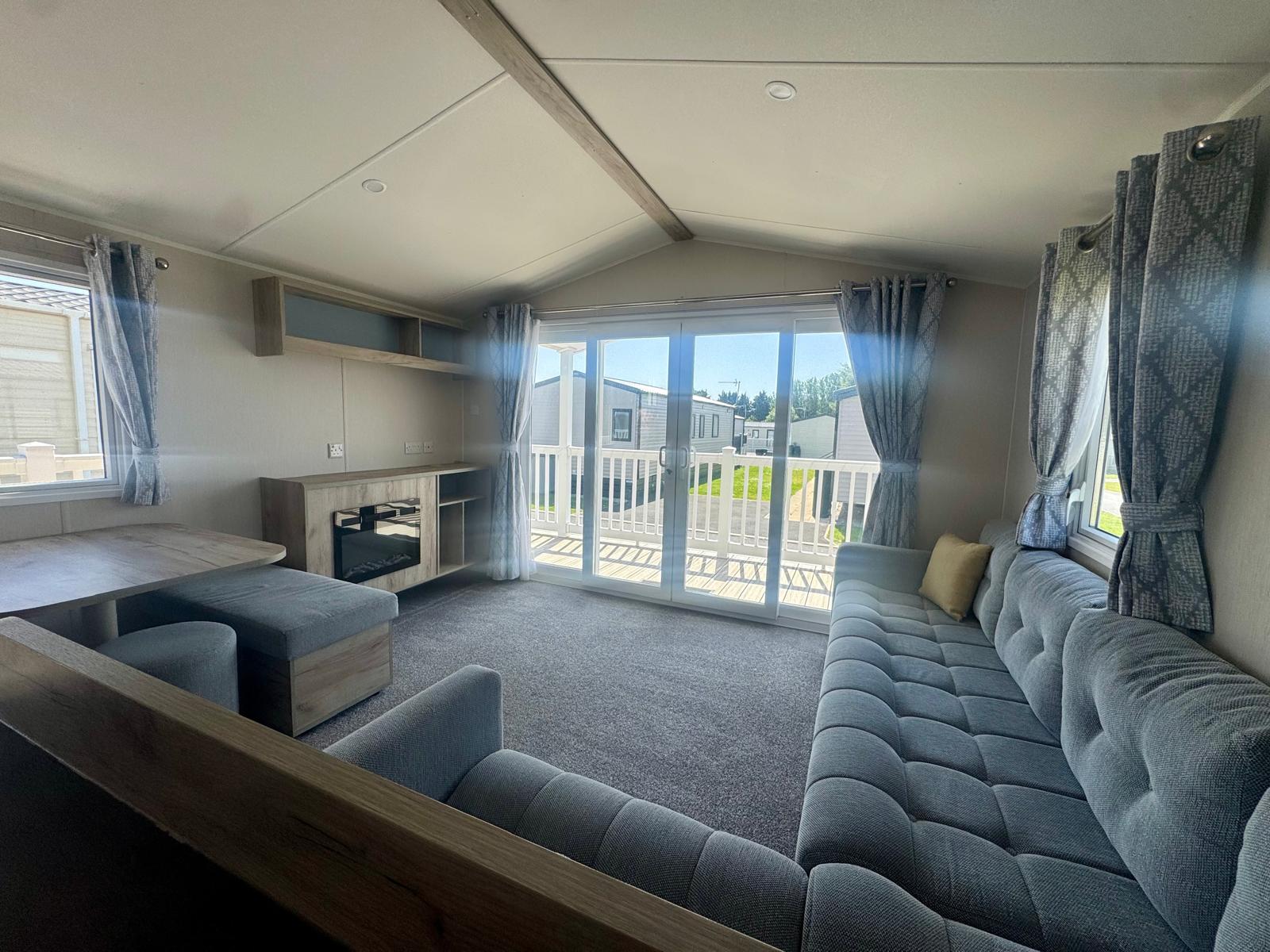 Living area in Willerby Linwood 2022 caravan at Windy Harbour Holiday Park