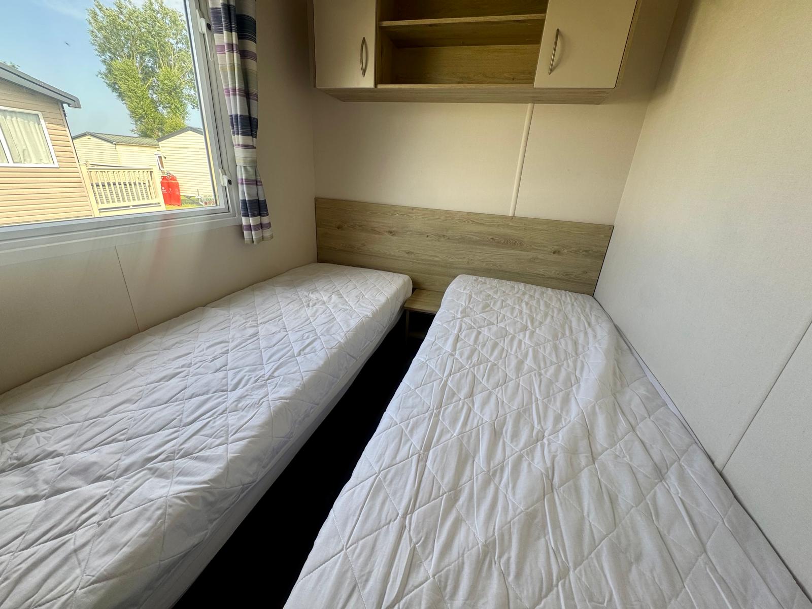 Twin bedroom 2 in the ABI Bowland 2018 caravan at Windy Harbour Holiday Park