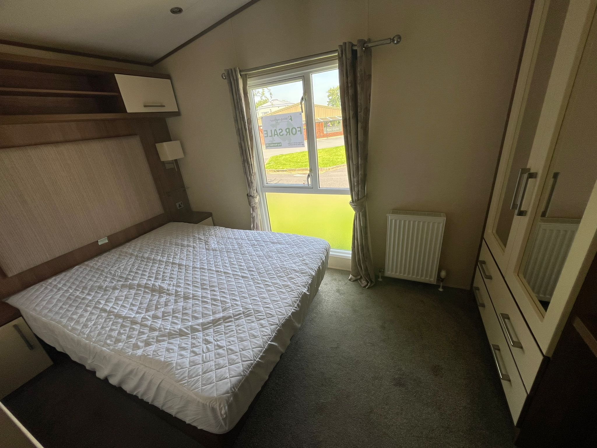 Master bedroom in the Willerby Ashcroft 2015 caravan at Windy Harbour Holiday Park