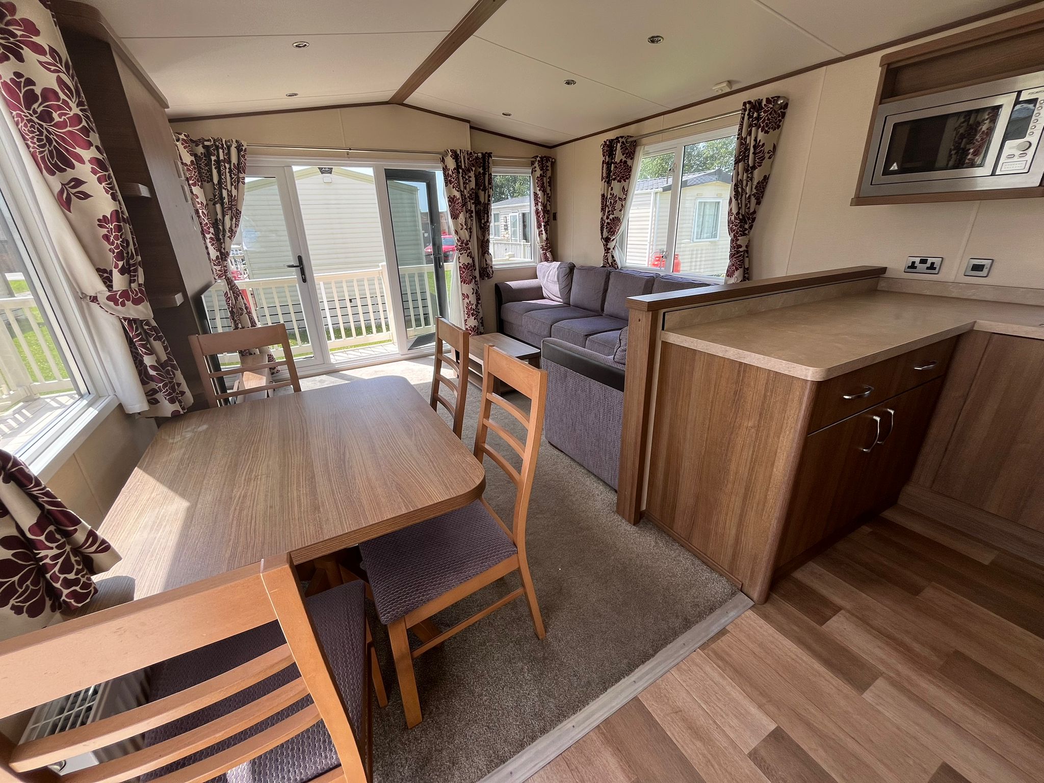 Lounge area in the Willerby Ashcroft 2015 caravan at Windy Harbour Holiday Park