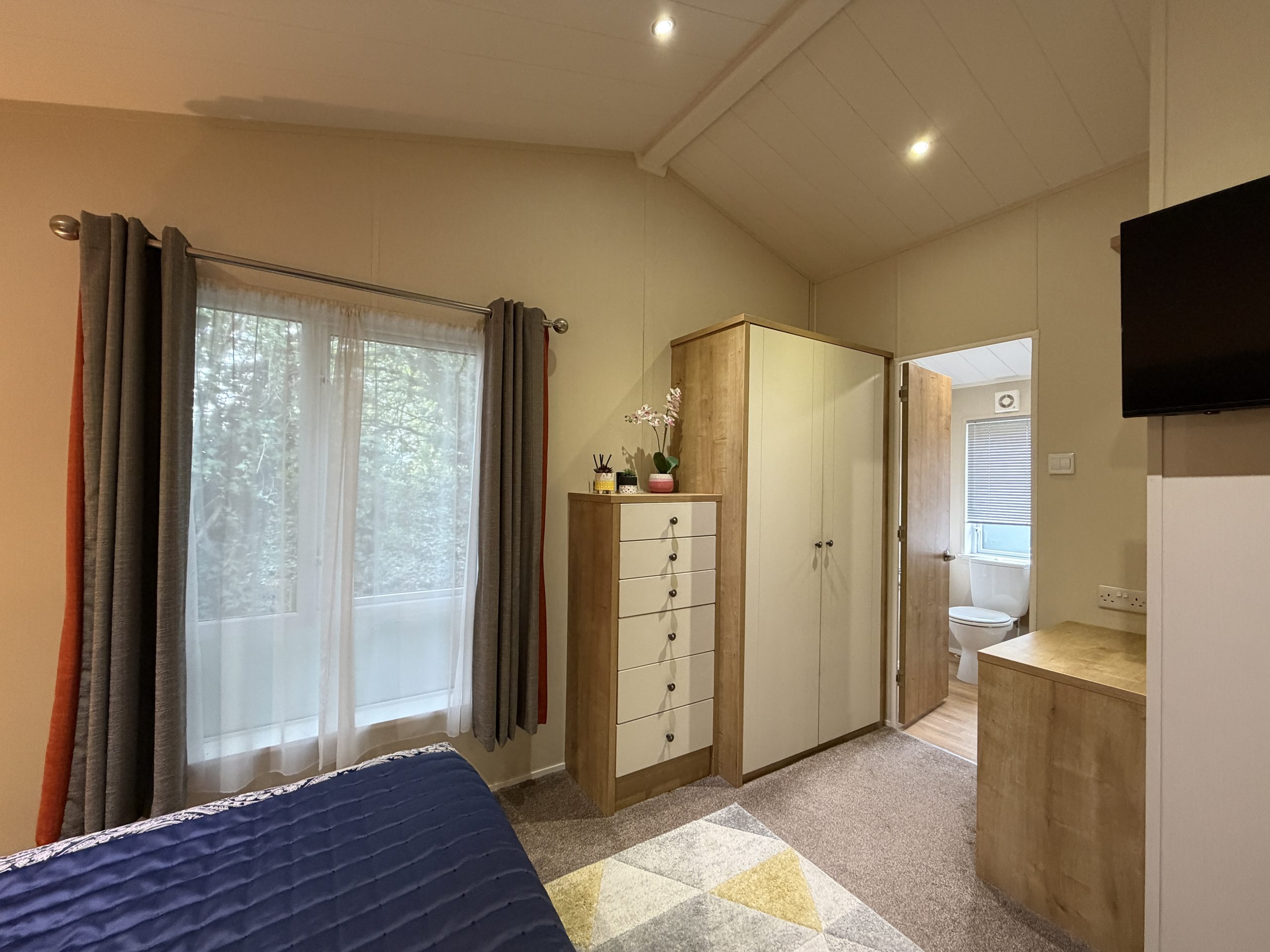 Photo of the Master Bedroom with an ensuite in the Willerby Portland 2017 at Windy Harbour, a Partington's Holiday Park