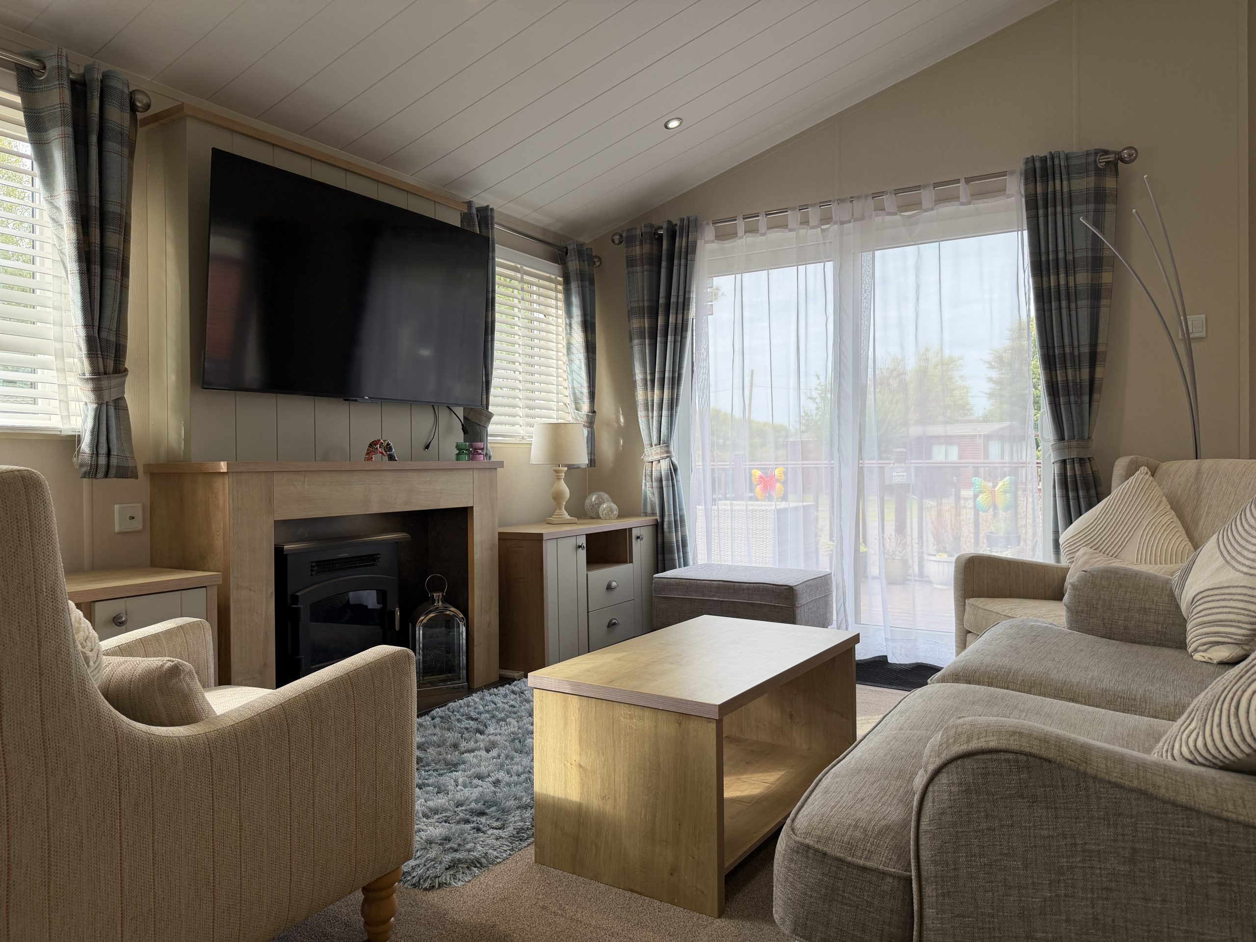 Image of the living area in the Willerby Portland 2017 at Windy Harbour, a Partington's Holiday Park