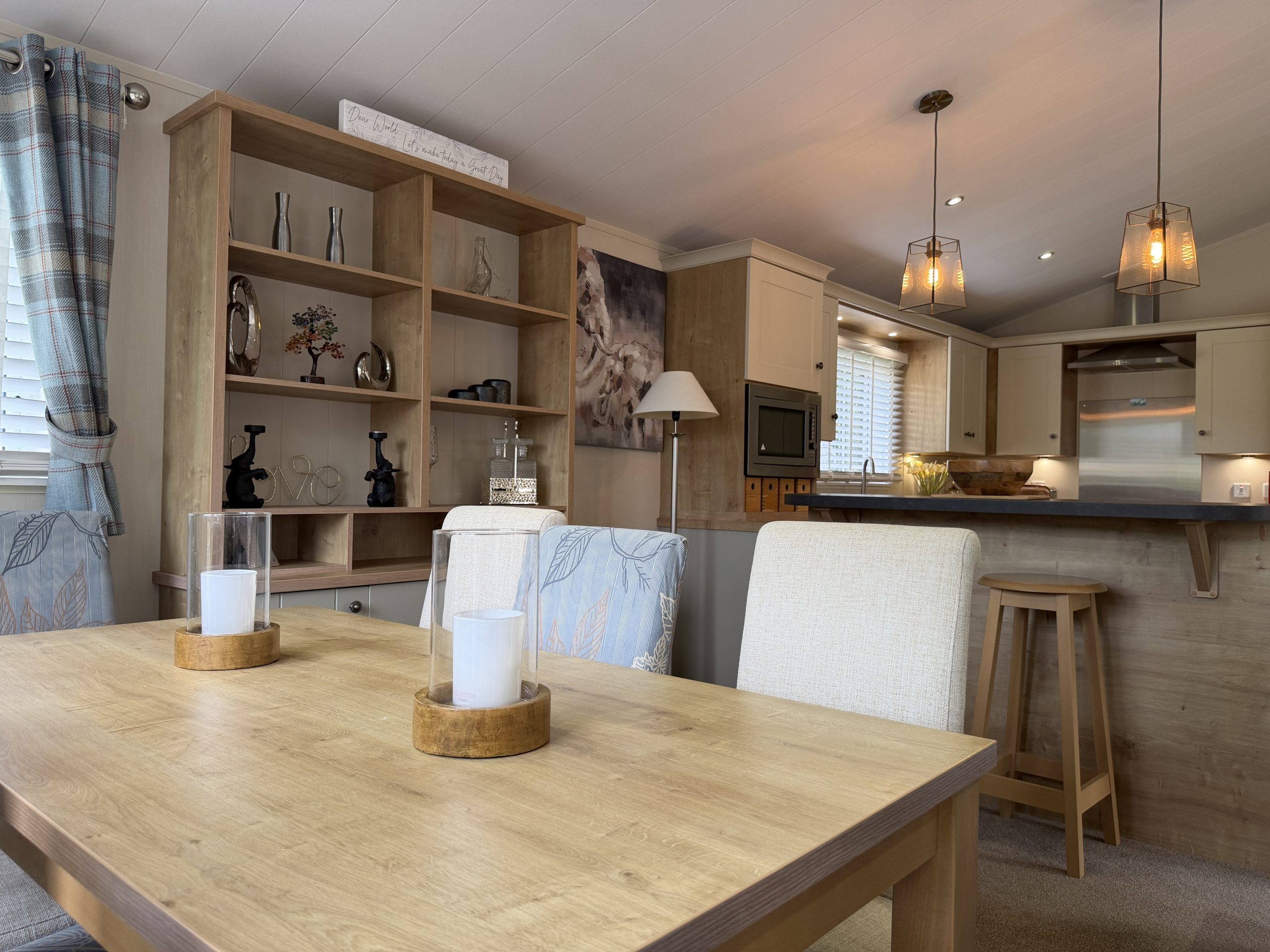 Image of the dining area in the Willerby Portland 2017 at Windy Harbour, a Partington's Holiday Park
