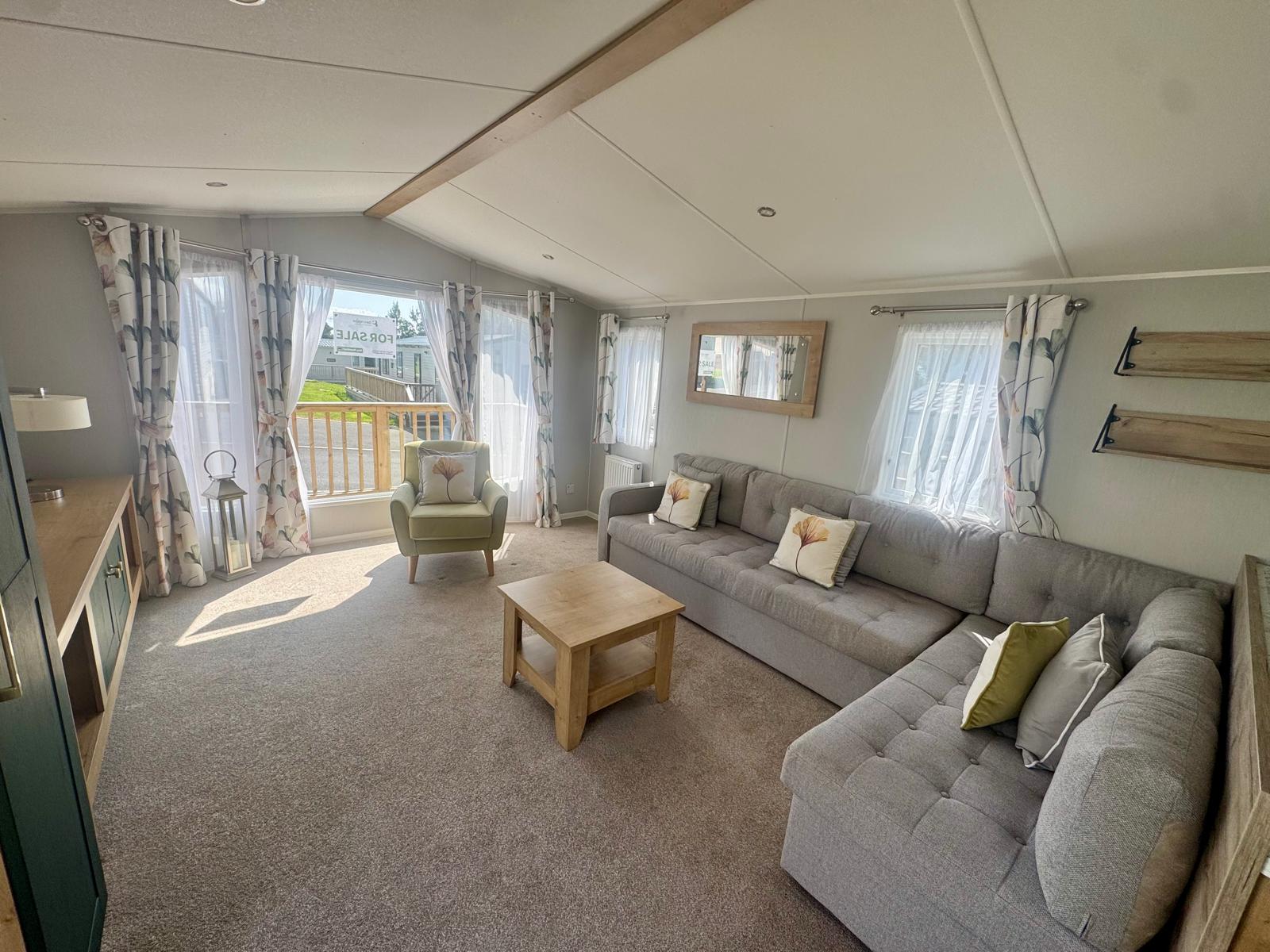 Living area in the Willerby Sierra 2023 caravan at Tarn House Holiday Park