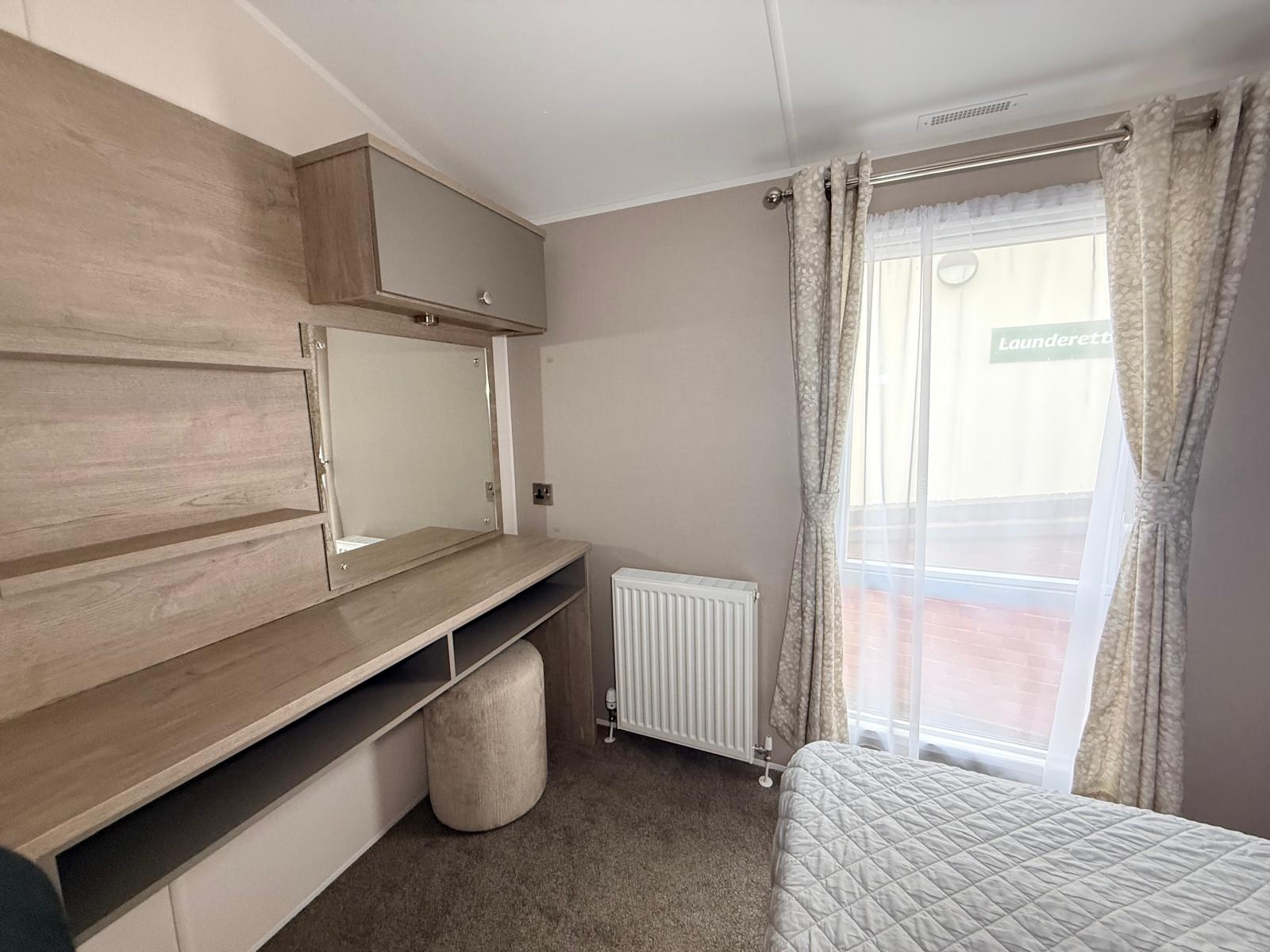 The Willerby Salisbury 2027 dressing table in the master bedroom.