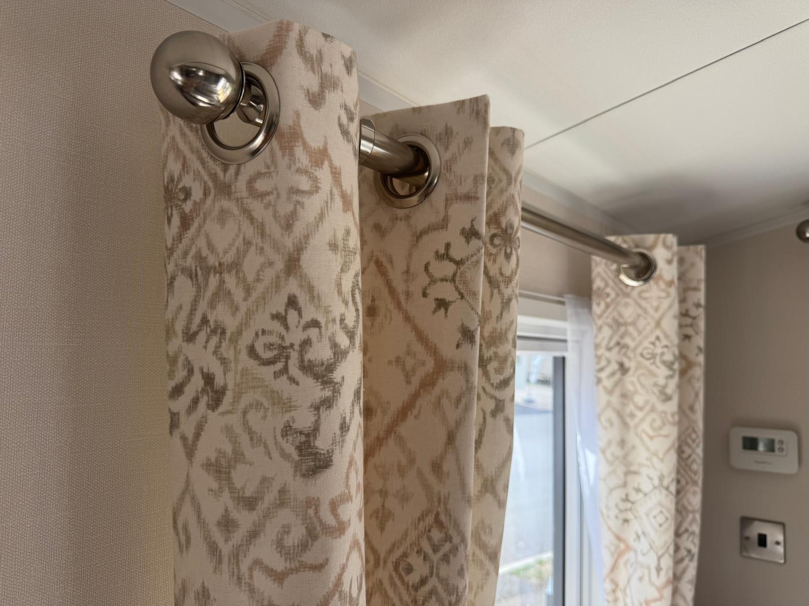 Curtains in the Willerby Salisbury at Windy Harbour Holiday Park
