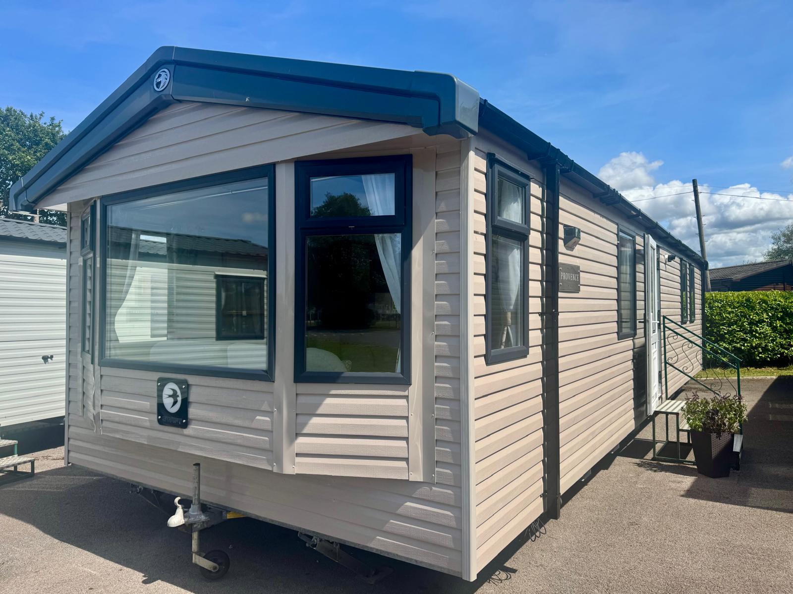 External shot of the Swift Provence 2025 caravan at Windy Harbour Holiday park