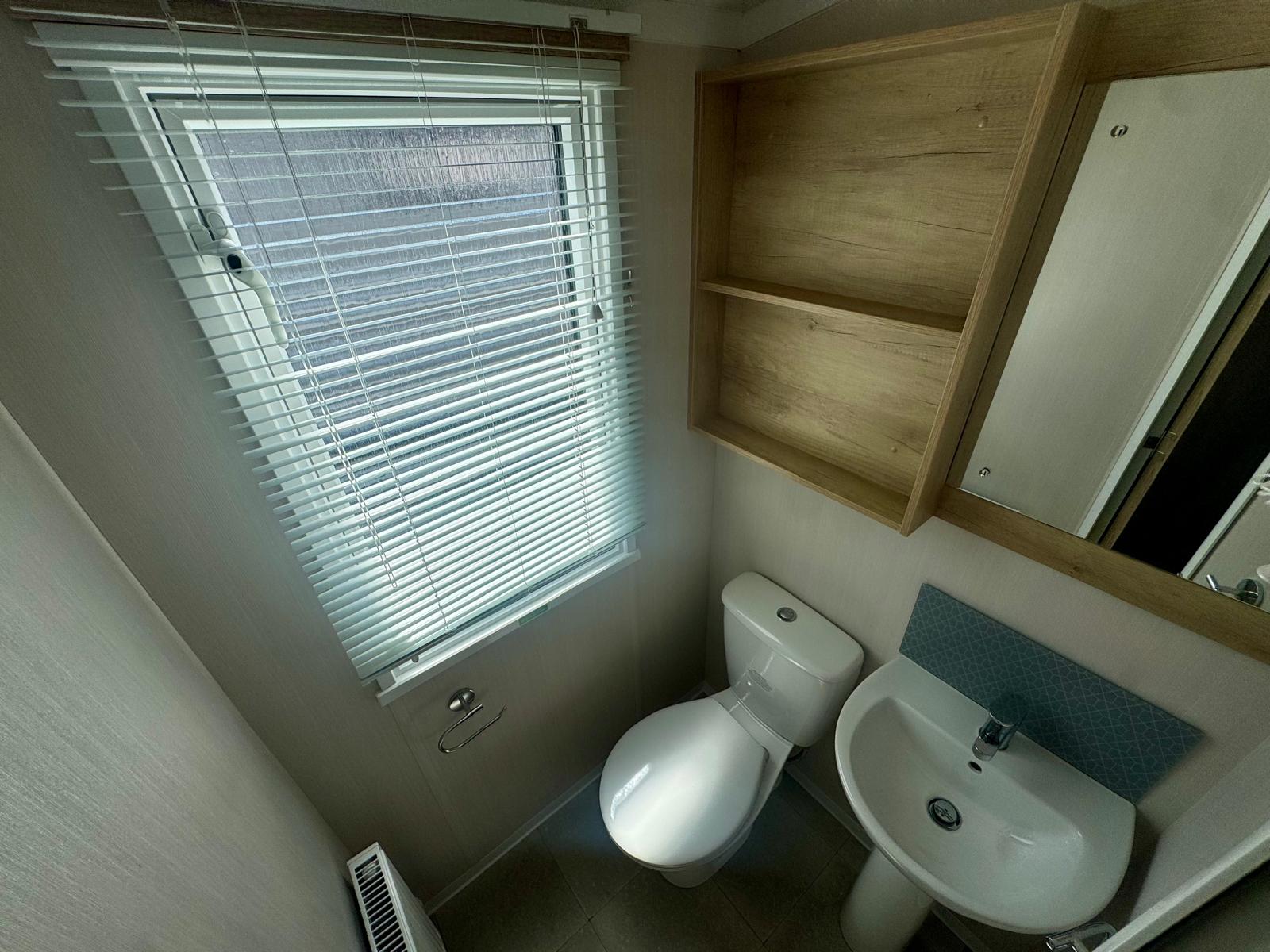 Ensuite wc in the Swift Provence 2025 caravan at Windy Harbour Holiday park